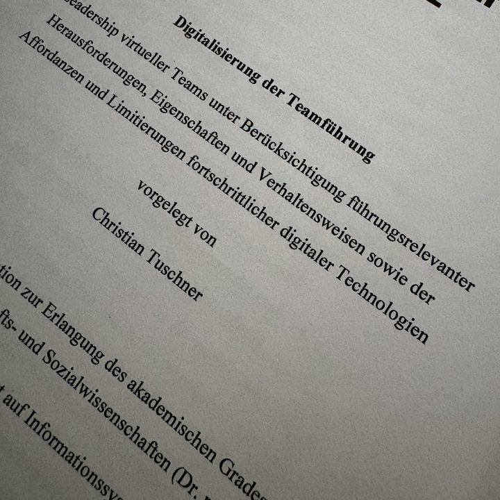 Titelblatt der eingereichten Dissertation